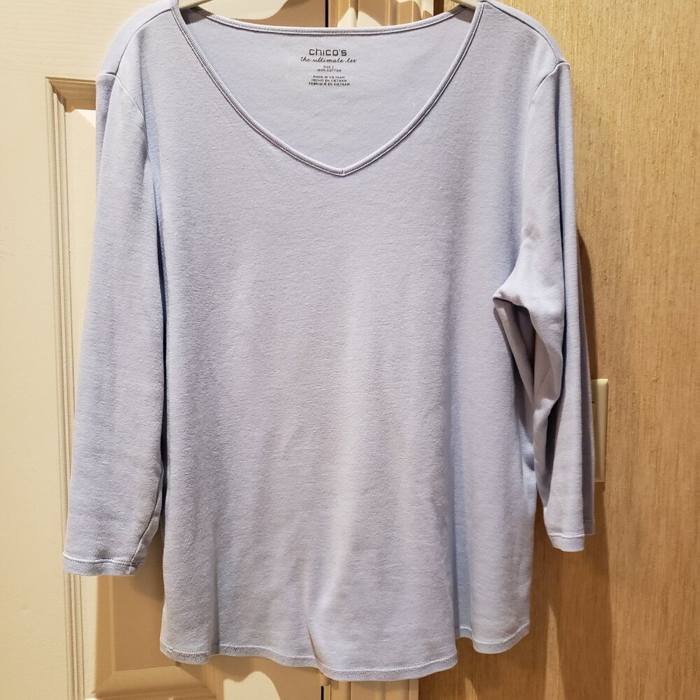 Chico's Light Blue Tee - Sz 2